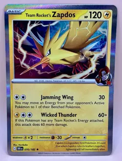 Team Rocket’s Zapdos 70/182 – Destined Rivals Holo Rare - NM - 2025 Pokemon TCG - Image 1