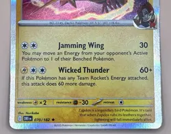 Team Rocket’s Zapdos 70/182 – Destined Rivals Holo Rare - NM - 2025 Pokemon TCG - Image 4