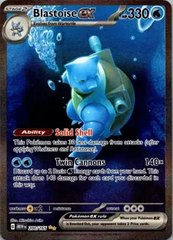 Pokemon TCG Blastoise ex 200/165 Sv: Scarlet & Violet 151 Holo NM (SKU 1-1) - Image 1