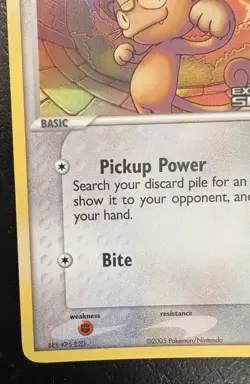 Pokemon TCG EX Delta Species 2005 - MEOWTH 77/113 Reverse Stamped Holo - Image 5