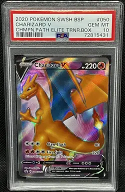 2020 Pokemon Charizard V Full Art Promo Champions Path | Graded PSA 10 | No. 50 - Image 1