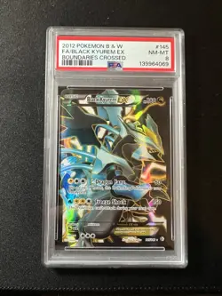 Pokemon TCG Black Kyurem EX Ultra Rare Boundaries Crossed 145 PSA 8 - Image 1