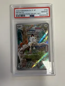 PSA 10 Meowth 192/SV-P Sv-P Promotional Cards Holo (Japanese) Pokemon - Image 1