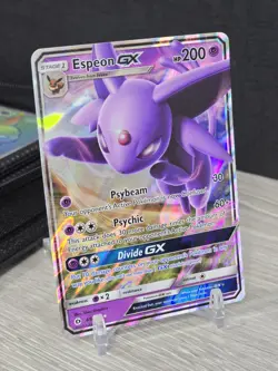 Pokemon Card Espeon GX 61/149 Sun & Moon Base Set 2017 Holo Ultra Rare Card NM - Image 1