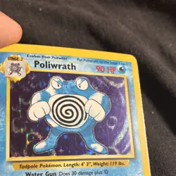 Poliwrath 13/102 Base Set Holo Rare 1999 Wizards Pokemon TCG Card English - Image 2