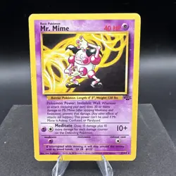 Pokemon TCG Mr. Mime 22/64 Jungle Set Unlimited Non-Holo Rare Card MP - Image 1