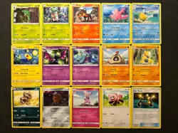 Pokemon TCG SM Base Set 15 Card Lot! Various Conditions! NO Duplicates. #2 - Image 1