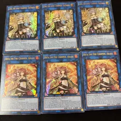 Yu-Gi-Oh! 6 Card Lot ULTRA RARE 1st Ed Lyna The Light & Hiita Fire Charmer - Image 2