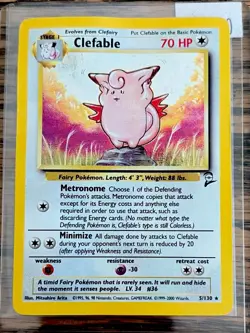 Pokemon TCG Clefable Holo Unlimited Rare Card Jungle Base Set 1/64 - Image 1