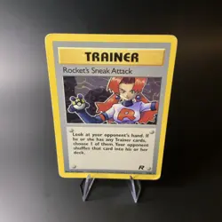 Team Rocket #72/82 Rocket's Sneak Attack Non Holo LP-MP Vintage Pokemon Card - Image 1
