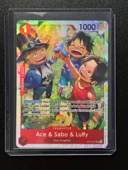 Ace & Sabo & Luffy - OP13-007 SR - One Piece Card Game - Carrying On His Will - Image 3