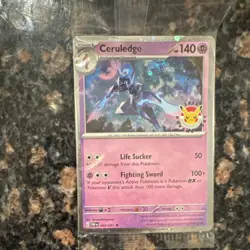 Pokemon TCG Ceruledge Promo Card Sealed Pack 2024 English Standard Size - Image 1