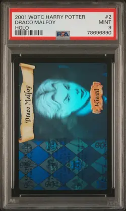 2001 WOTC Harry Potter Draco Malfoy 2 Holo PSA 9 Card - Image 1