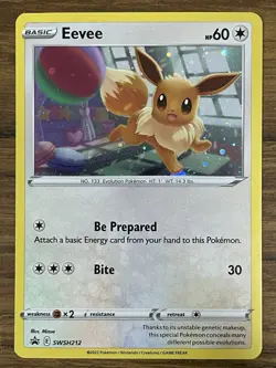 Eevee SWSH212 SWSH: Sword & Shield Promo Cards Holo (LP/NM) - Image 1