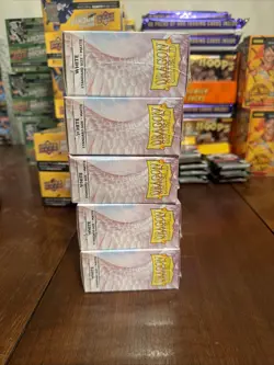 Lot Of 5 -Dragon Shield Matte White Protective Sleeves - 100 Pack 5706569110055 - Image 2