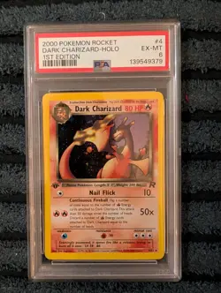 2000 Pokemon Team Rocket Dark Charizard 1st Edition Holo 4/82 PSA 6 - Image 1