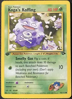 Koga's Koffing 79/132 Gym Challenge Regular 1st Edition - Pokemon Card - Image 1