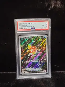 2023 POKEMON PAL EN-PALDEA EVOLVED ILLUSTRATION RARE #203 MAGIKARP PSA 8 - Image 1