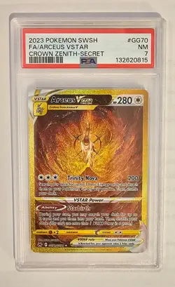 Pokemon Crown Zenith ARCEUS VSTAR GG70 PSA 7 Near Mint - Image 1