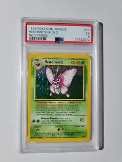 1999 POKEMON JUNGLE NO SYMBOL #13 VENOMOTH-HOLO PSA 5 - Image 1
