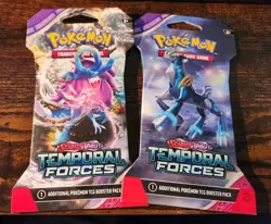 Pokemon Scarlet & Violet Temporal Forces Sleeved Booster Pack Lot of 2 - Image 1