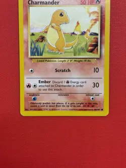 Charmander 046/102 Pokemon Base Set “4th Print/UK Print” (LP) 1999-2000 - Image 3