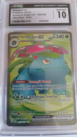 Pokemon Venusaur ex 182/165 Sv: Scarlet & Violet 151 Ultra Rare Holo CGC 10 - Image 1