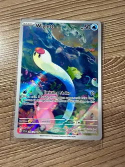 Wiglett 206/198 Scarlet and Violet Base Set Full Art Holo Pokemon TCG Card NM - Image 1