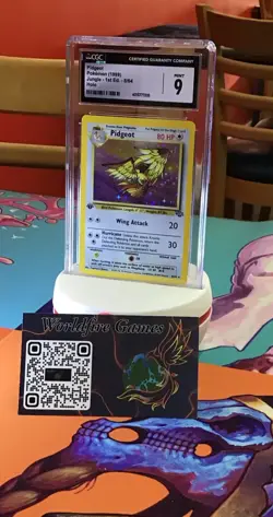 CGC 9 MINT Pidgeot 1999 Jungle 1st Edition 8/64 Holo Pokemon Card - Image 1