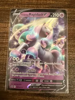 Galarian Rapidash SWSH111 Pokemon Card- Near Mint- SWSH Black Star Promo - Image 1