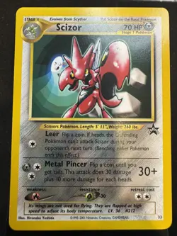 Pokemon Card - Scizor #33 WoTC Black Star Promo NM - Image 1