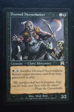 Magic The Gathering MTG DOOMED NECROMANCER Onslaught LP Lightly Played - Image 1