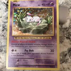 Pokemon Mew 53/108 Evolutions Holo Rare Card TCG Basic 40 HP English - Image 1
