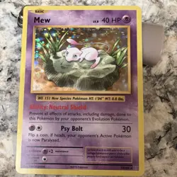 Pokemon Mew 53/108 Evolutions Holo Rare Card TCG Basic 40 HP English - Image 2