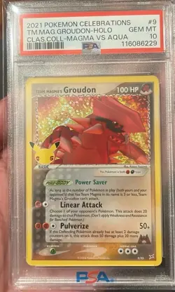 Pokemon 2021 Celebrations Team Magmas Groudon PSA 10 Gem Mint - Image 1