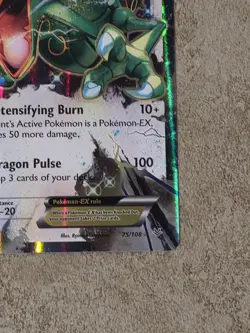[ NM ] Rayquaza EX 75/108 XY Holo Rare EX Dragon Pokemon Card - Image 5