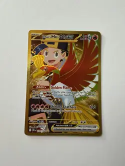 Pokemon Destined Rivals Ethan's Ho-Oh EX 239/182 Ultra Rare Gold - Near Mint! - Image 1