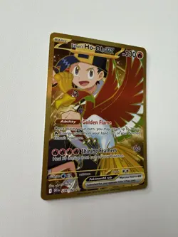 Pokemon Destined Rivals Ethan's Ho-Oh EX 239/182 Ultra Rare Gold - Near Mint! - Image 2