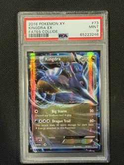 Pokemon Kingdra EX 73/124 XY Fates Collide Holo PSA 9 Mint - Image 1