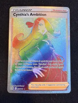 Pokemon Cynthias Ambition Rainbow Secret Rare 178/172 from Brilliant Stars NM- ! - Image 1