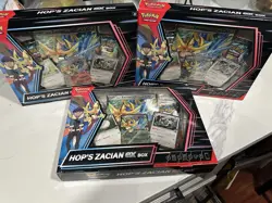 Pokemon TCG: Lot Of 3 Hop's Zacian ex Box New Sealed - Image 1