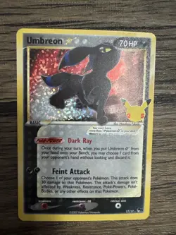 Pokemon TCG: Umbreon Gold Star 17/17 Celebrations 25th Anniversary - Image 1
