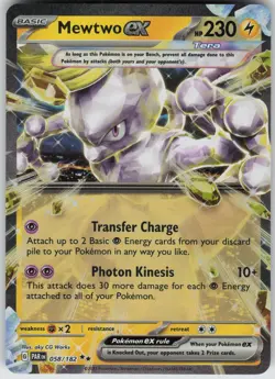 Mewtwo ex RR 058/182 SV04: Paradox Rift Pokemon - Image 1