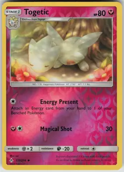 Togetic Reverse Holo 137/214 Uncommon SM - Unbroken Bonds Pokemon - Image 1
