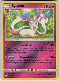 Sylveon Reverse Holo 155/236 Rare SM - Cosmic Eclipse Pokemon - Image 1