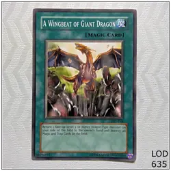 A Wingbeat of Giant Dragon - LOD-044 - Common Unlimited Yugioh - Image 1