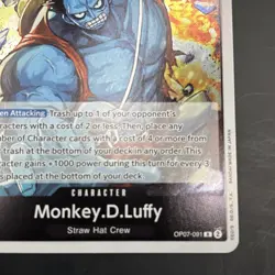 MONKEY D LUFFY RARE HOLO FOIL Op07-091 R One Piece 500 Years in Future TCG CCG - Image 5