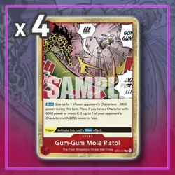 Gum-Gum Mole Pistol ST21-017 Gear 5 EX ONE PIECE TCG x4 - Image 1
