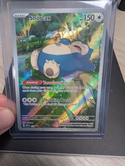 Pokemon TCG Snorlax 051 Scarlet & Violet 151 Black Star Promo Card HP 150 #051 - Image 1