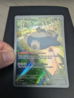 Pokemon TCG Snorlax 051 Scarlet & Violet 151 Black Star Promo Card HP 150 #051 - Image 3